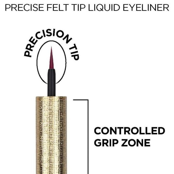 🌹3/$12 L'Oreal Paris Makeup Matte Signature Liquid Dip Eyeliner BURGUNDY - Picture 3 of 11